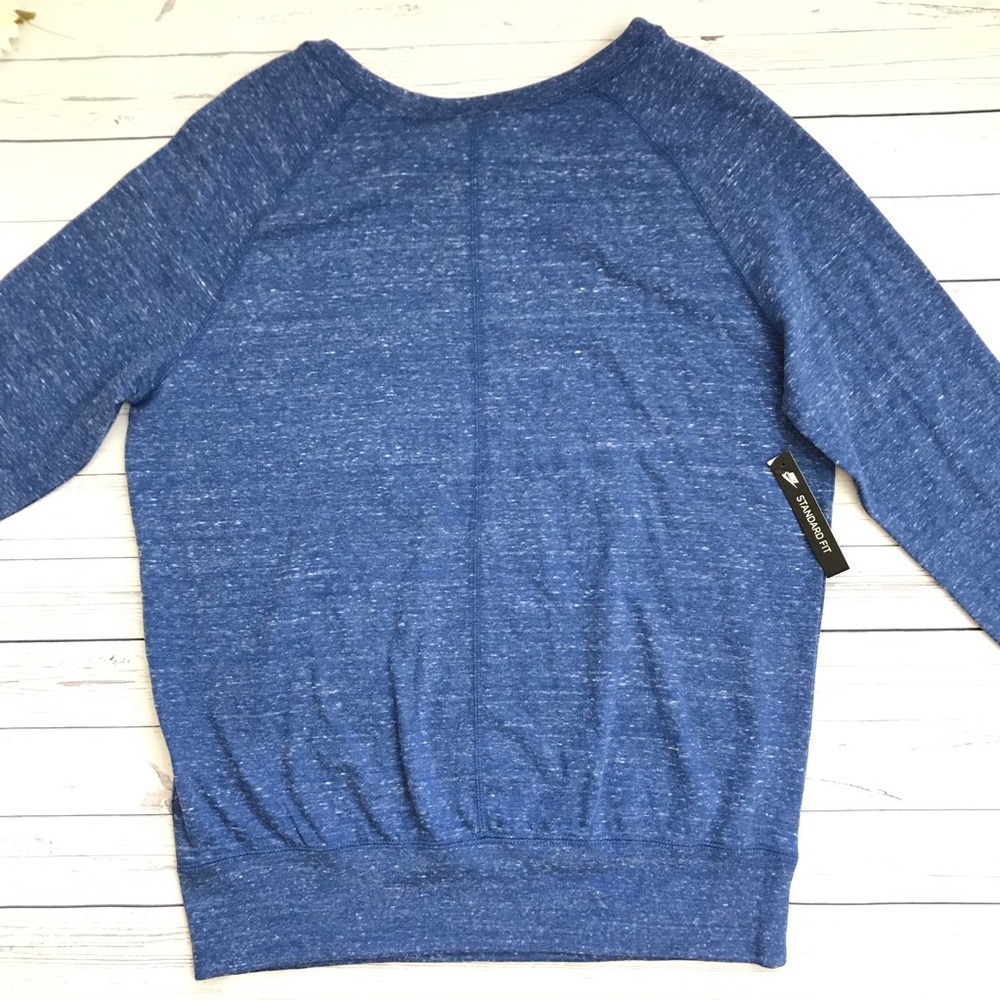 Heather Blue Nike Knit Sweat Shirts - Picture 5 of 7